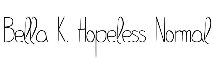 Bella K. Hopeless Normal Font