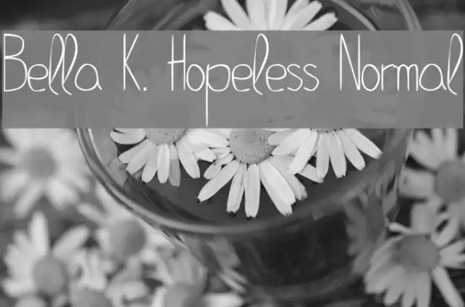 Bella K. Hopeless Normal Font examples