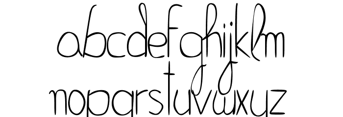 Bella K. Hopeless Normal Font LOWERCASE