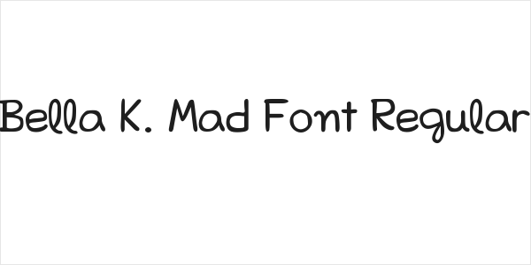Bella K. Mad Font Regular Logo