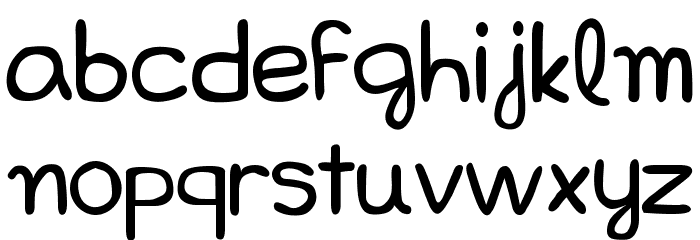 Bella K. Mad Font Regular Font LOWERCASE