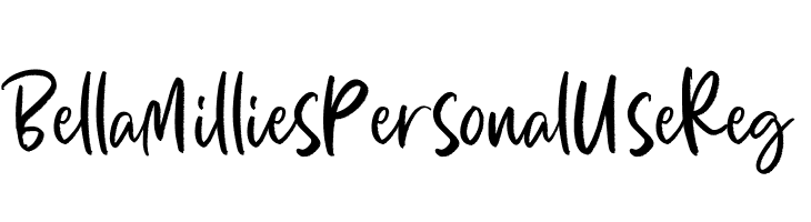 Bella Millies Personal Use Reg  Free Fonts Download