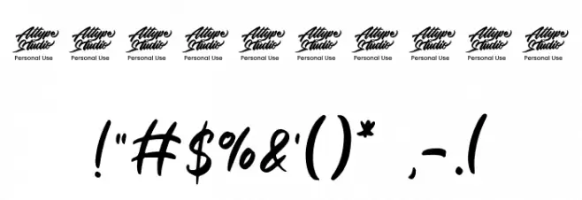 Bella Notes - Personal Use Font OTHER CHARS