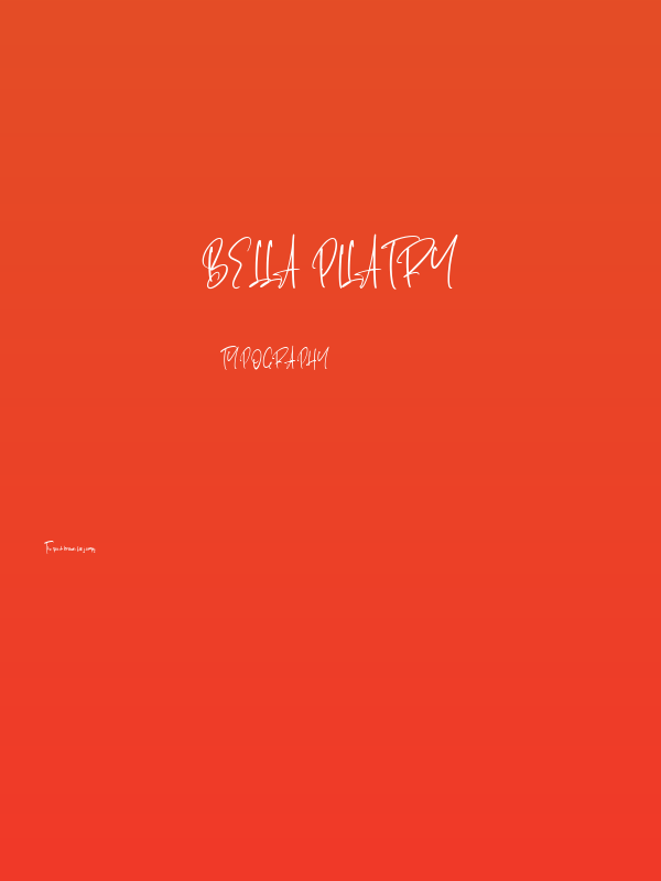 Bella Pilatry Poster