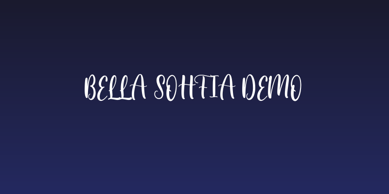 Bella Sohfia DEMO Social Header