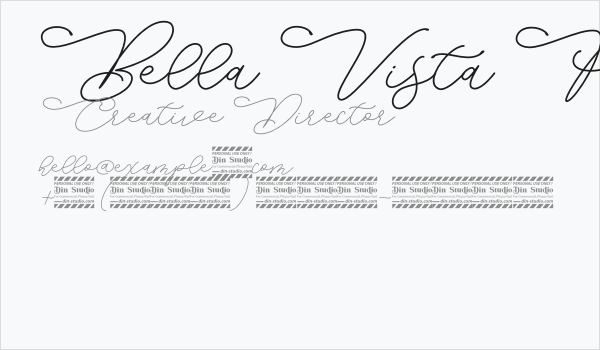 Bella Vista Personal Use Business Card