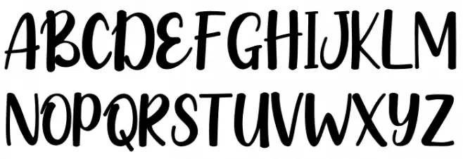 Bella Years Font UPPERCASE