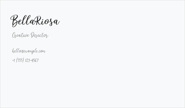 BellaRiosa Business Card