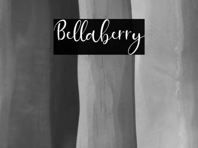 Bellaberry Font examples