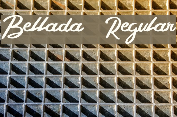 Bellada Regular Font examples