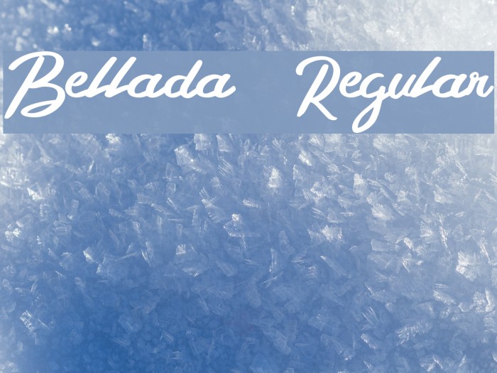 Bellada Regular Font examples