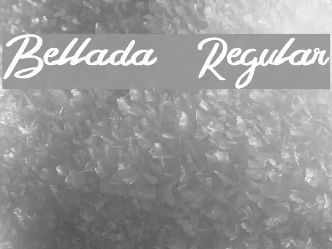 Bellada  Regular Font examples