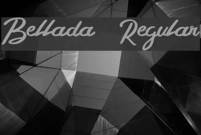 Bellada  Regular Font examples