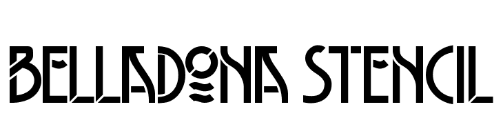 Belladona Stencil  नि: शुल्क फ़ॉन्ट्स डाउनलोड