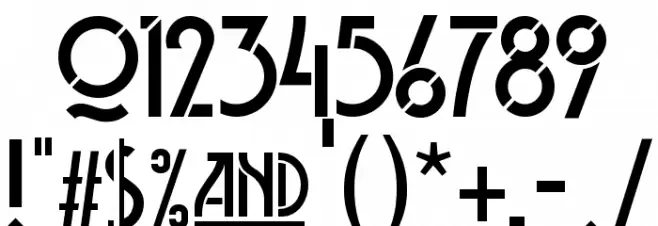 Belladona Stencil Font OTHER CHARS