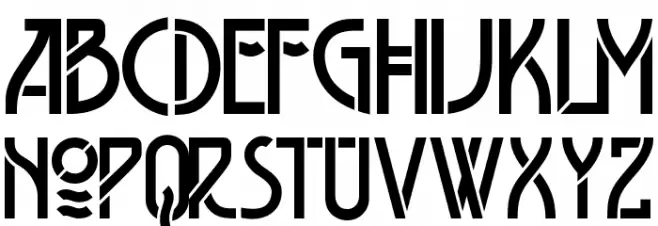 Belladona Stencil フォント 大文字