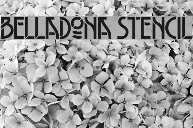 Belladona Stencil Font examples