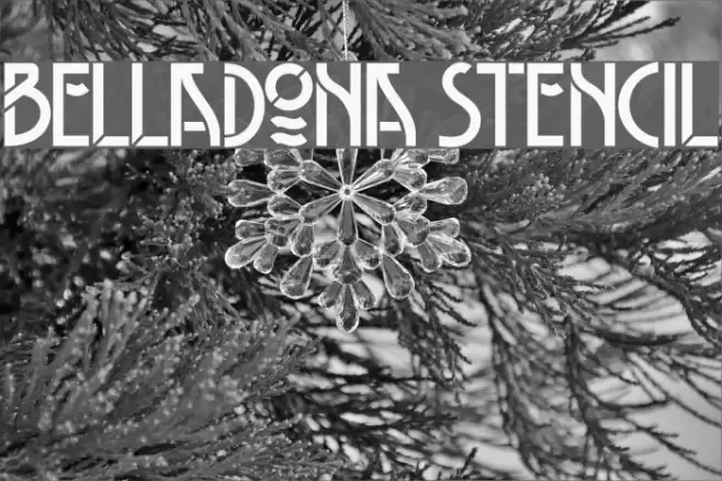 Belladona Stencil Font examples