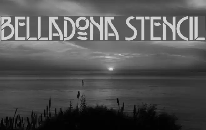 Belladona Stencil Font examples