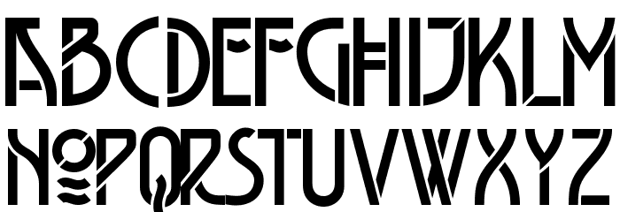 Belladona Stencil Font Litere mici