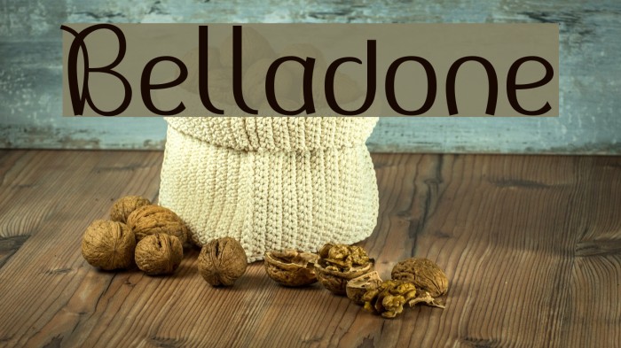 Belladone Font examples