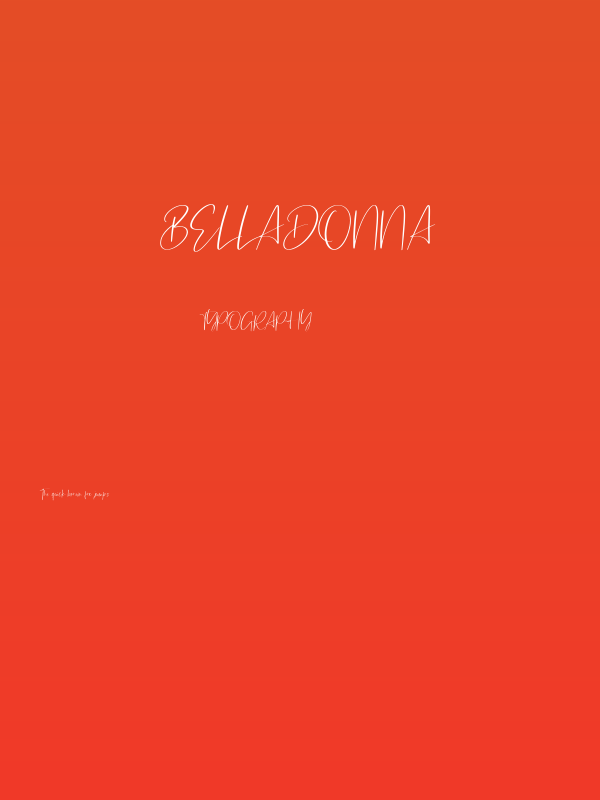 Belladonna Poster