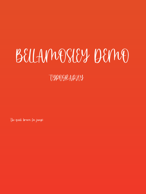 Bellamosley Demo Poster