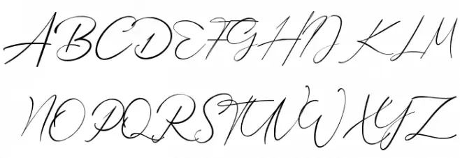 Bellamy Signature 字体 大写