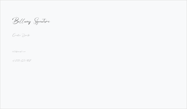 Bellamy Signature Business Card
