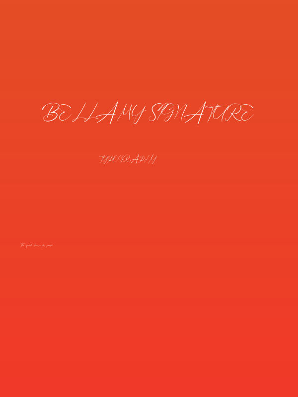 Bellamy Signature Poster