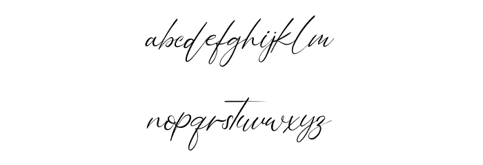 Bellamy Signature Font LOWERCASE