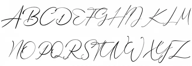 Bellamy Signature フォント 大文字