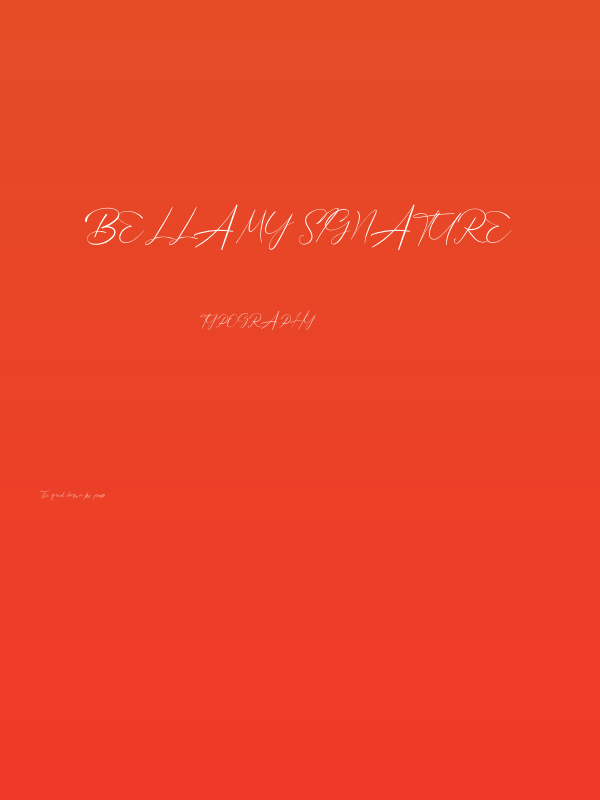 Bellamy Signature Poster