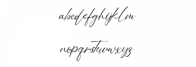 Bellamy Signature फ़ॉन्ट लोअरकेस
