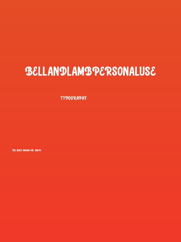 BellandLambPersonalUse Poster