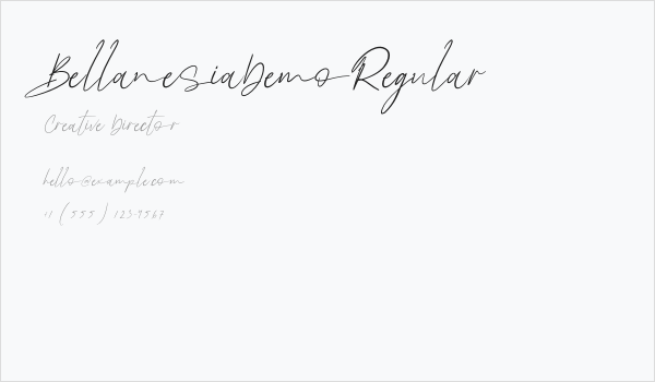 BellanesiaDemoRegular Business Card