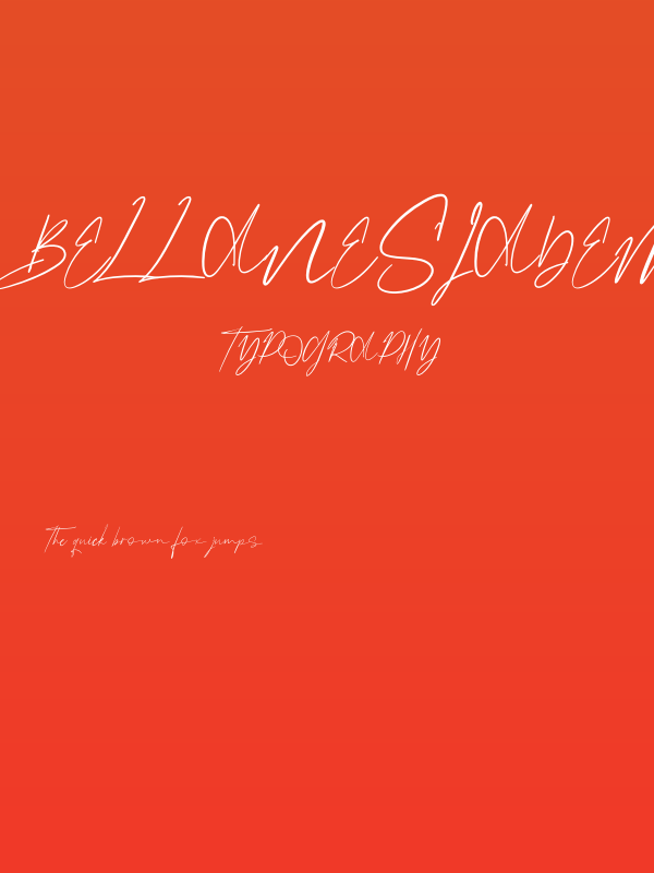 BellanesiaDemoRegular Poster