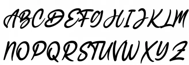 BellaniaRegular फ़ॉन्ट अपरकेस