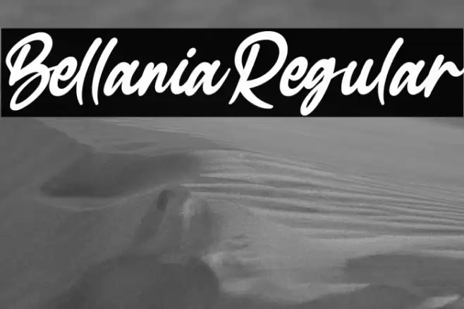 BellaniaRegular Polices examples