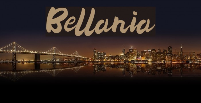 Bellania Font examples