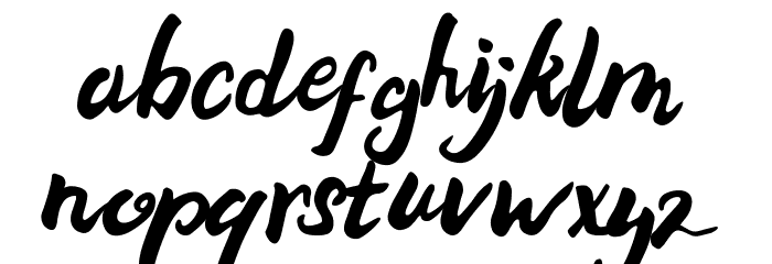 Bellania Font LOWERCASE