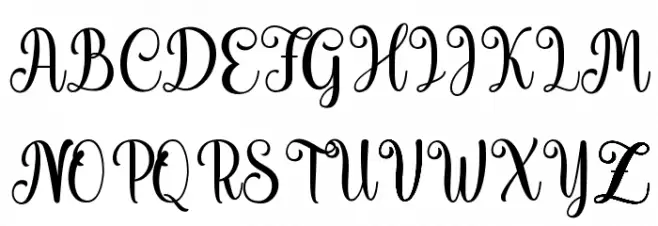 Bellanie Font UPPERCASE