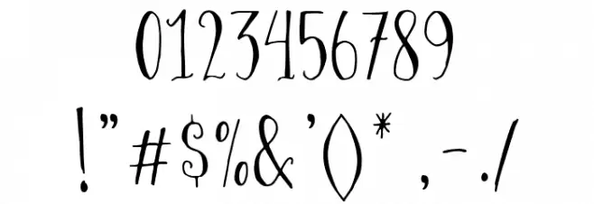 BellanieScript Font Alte caractere