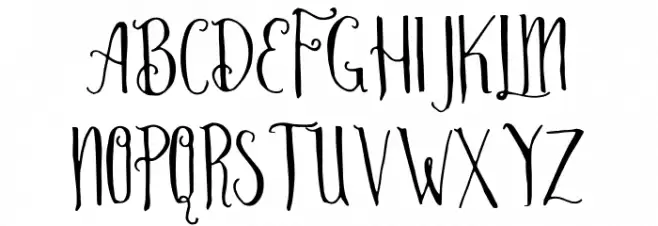 BellanieScript Font Litere mari