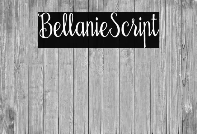 BellanieScript Font examples