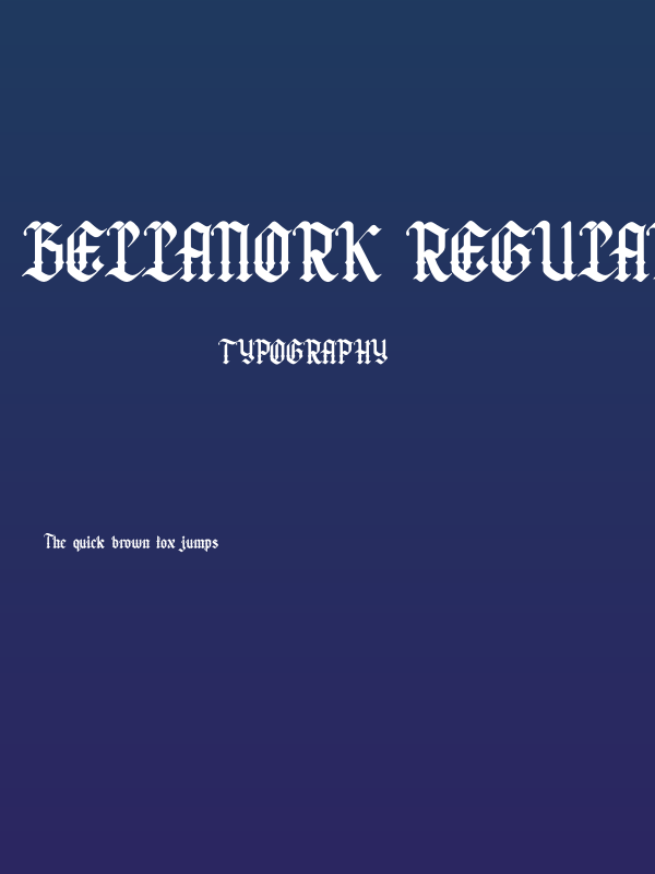 Bellanork Regular Poster