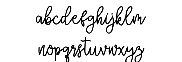 Bellanov-Regular Font LOWERCASE