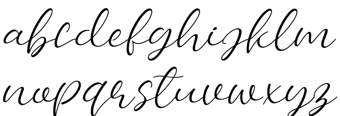 Bellany Font LOWERCASE
