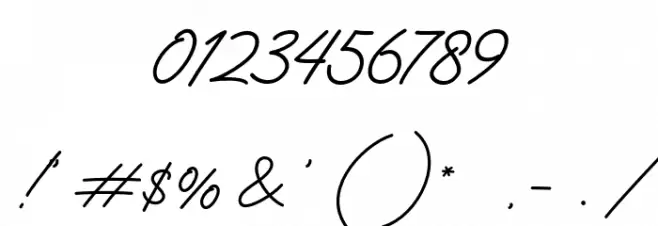 Bellarina Font OTHER CHARS