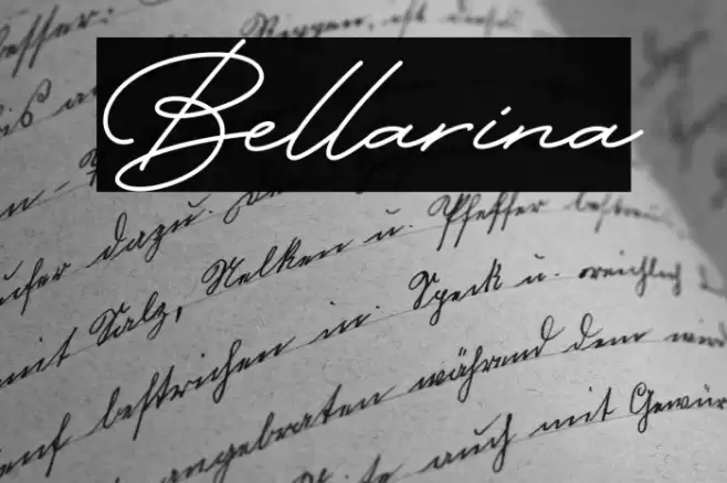 Bellarina Font examples